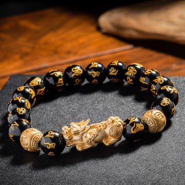 Feng Shui Pixiu Black Obsidian Wealth Bracelet - Attract Wealth - Image 3