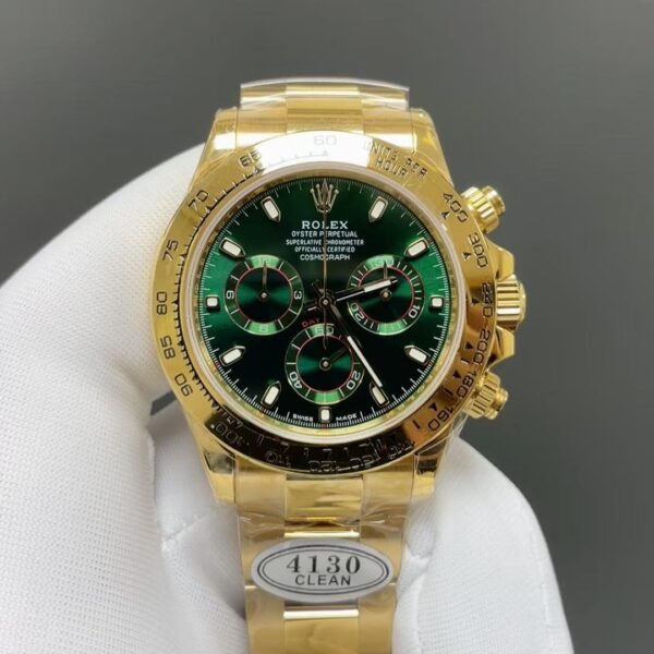 Rolex Cosmograph Daytona in Yellow Gold with Green Dial, M126508-0008