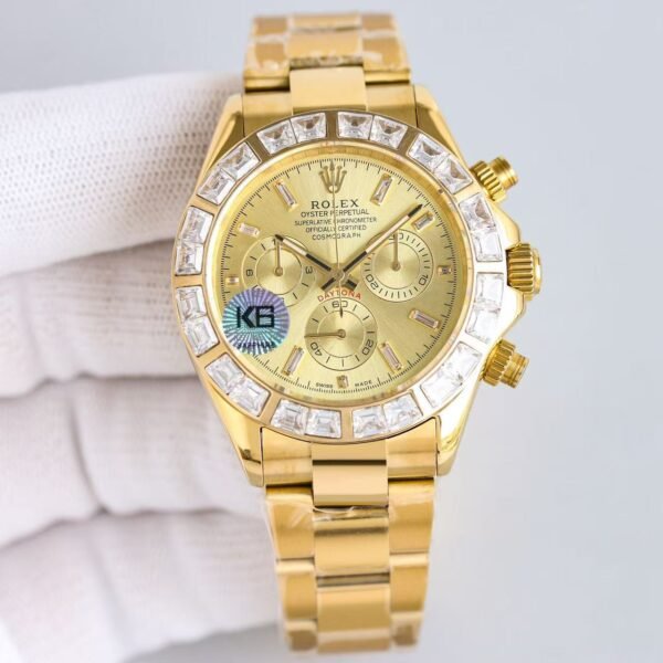 Rolex Cosmograph Daytona in 18k Yellow Gold with Factory-Set Diamond Dial, Ref. M126508-0010